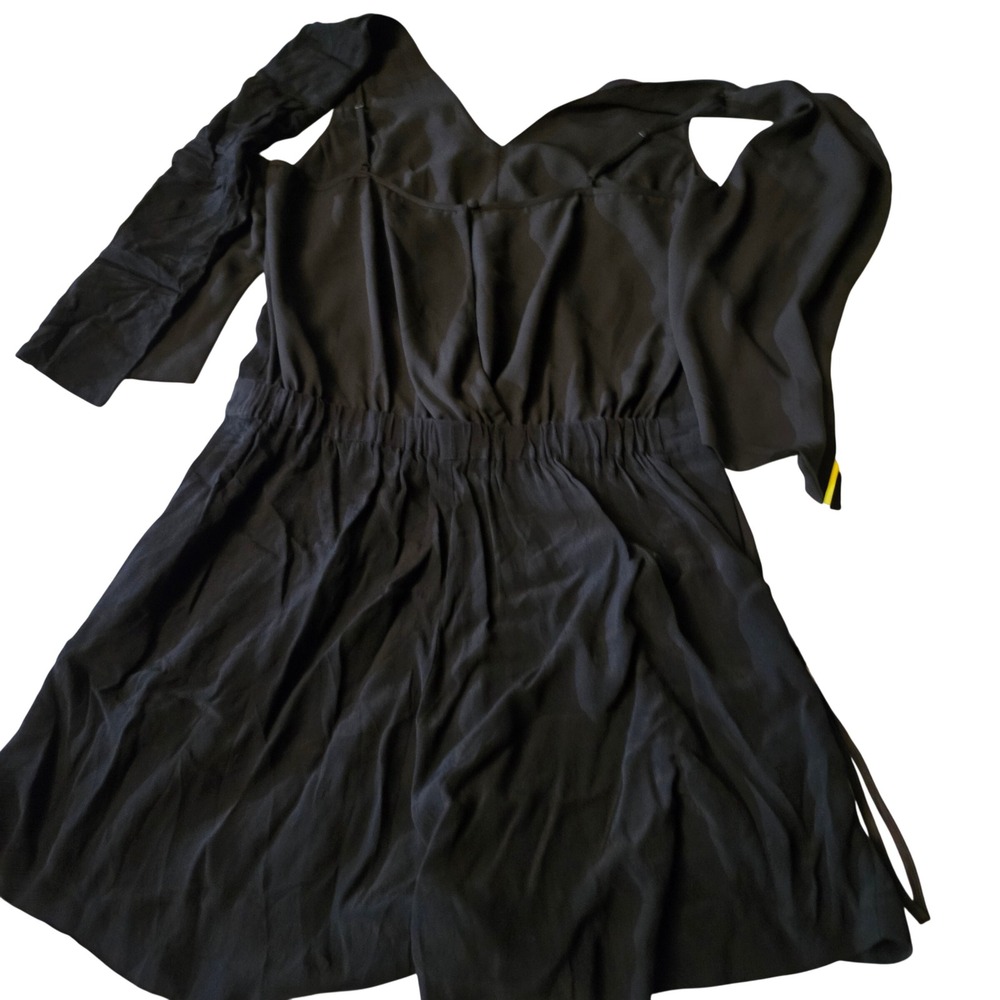 1.STATE Womens Black Cold Shoulder Long Sleeve V-Neck Romper Size 6